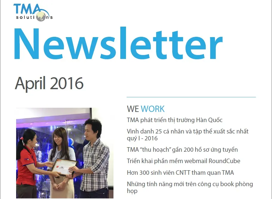 Newsletter Tháng 4/2016
