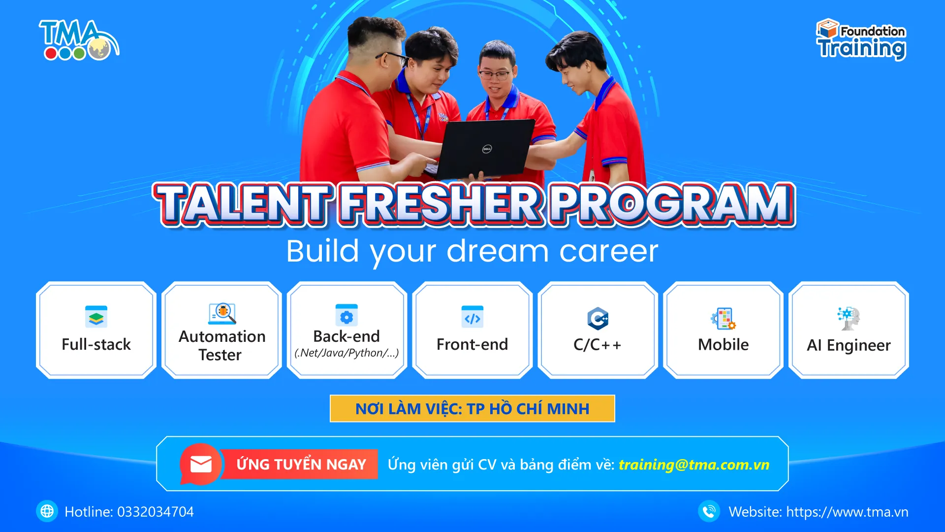 TMA Talent Fresher Program 2026 đã sẵn sàng chào đón năm mới
